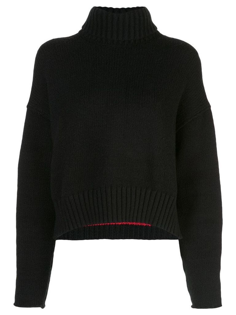 Proenza Schouler Cotton Cashmere Turtleneck Sweater - Black