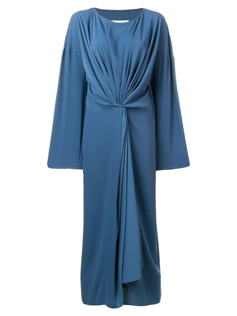 Mm6 Maison Margiela gathered detail dress - Blue