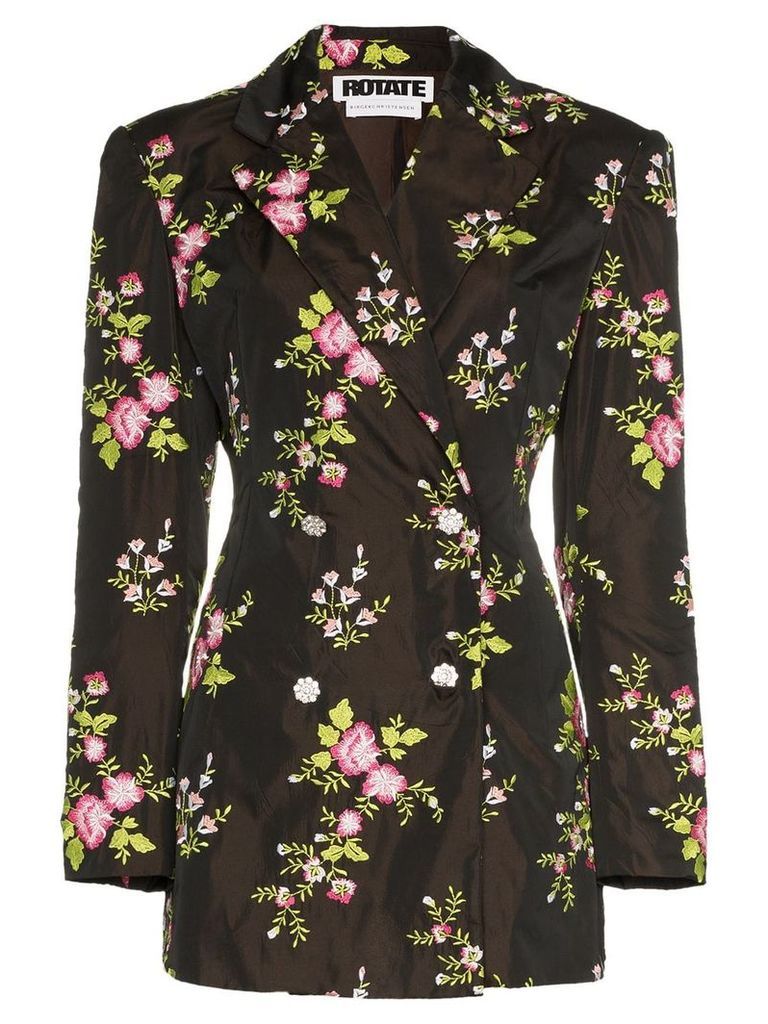 Rotate floral embroidered blazer - Black