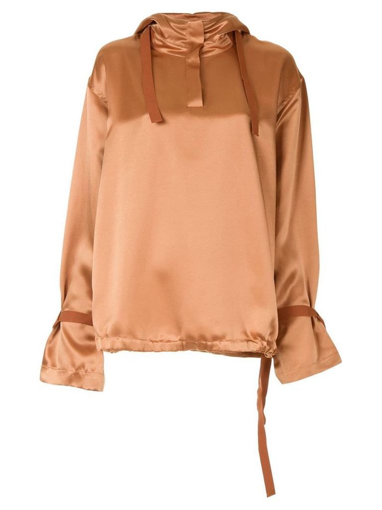 Roksanda hooded blouse - Brown