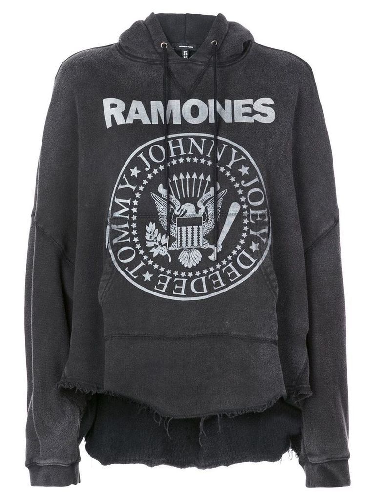 R13 Ramones printed hoodie - Black