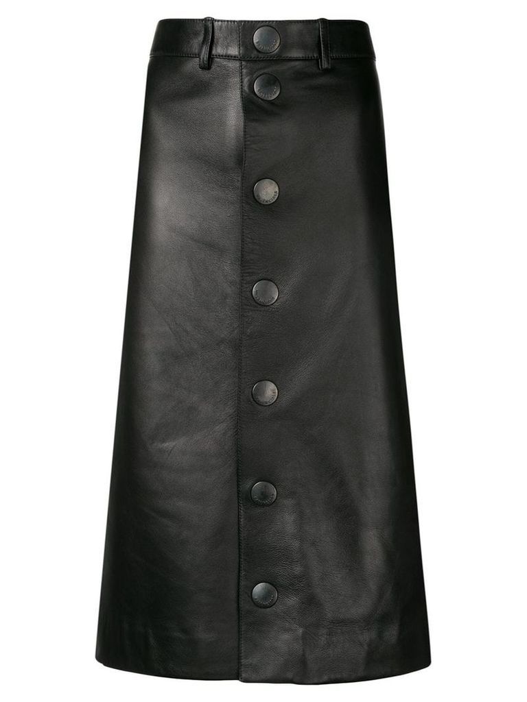 Balenciaga lambskin pencil skirt - Black