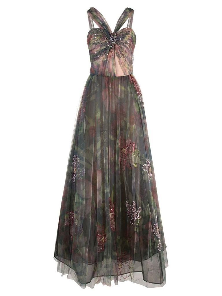 Patbo floral tulle dress - Multicolour