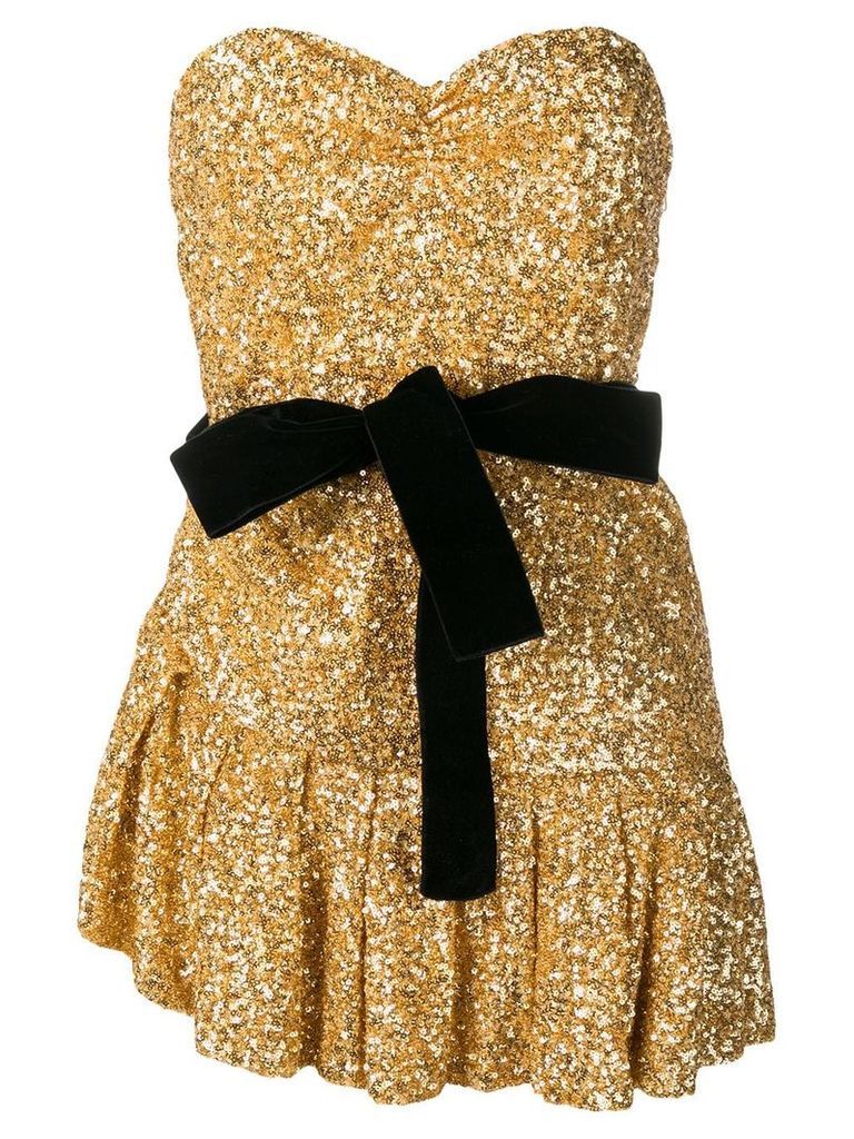 The Attico sequined mini dress - GOLD