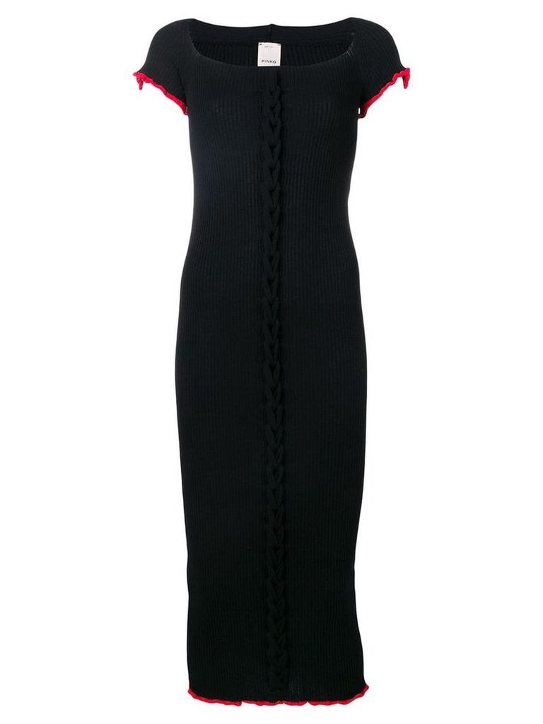 Pinko short-sleeve midi dress - Black