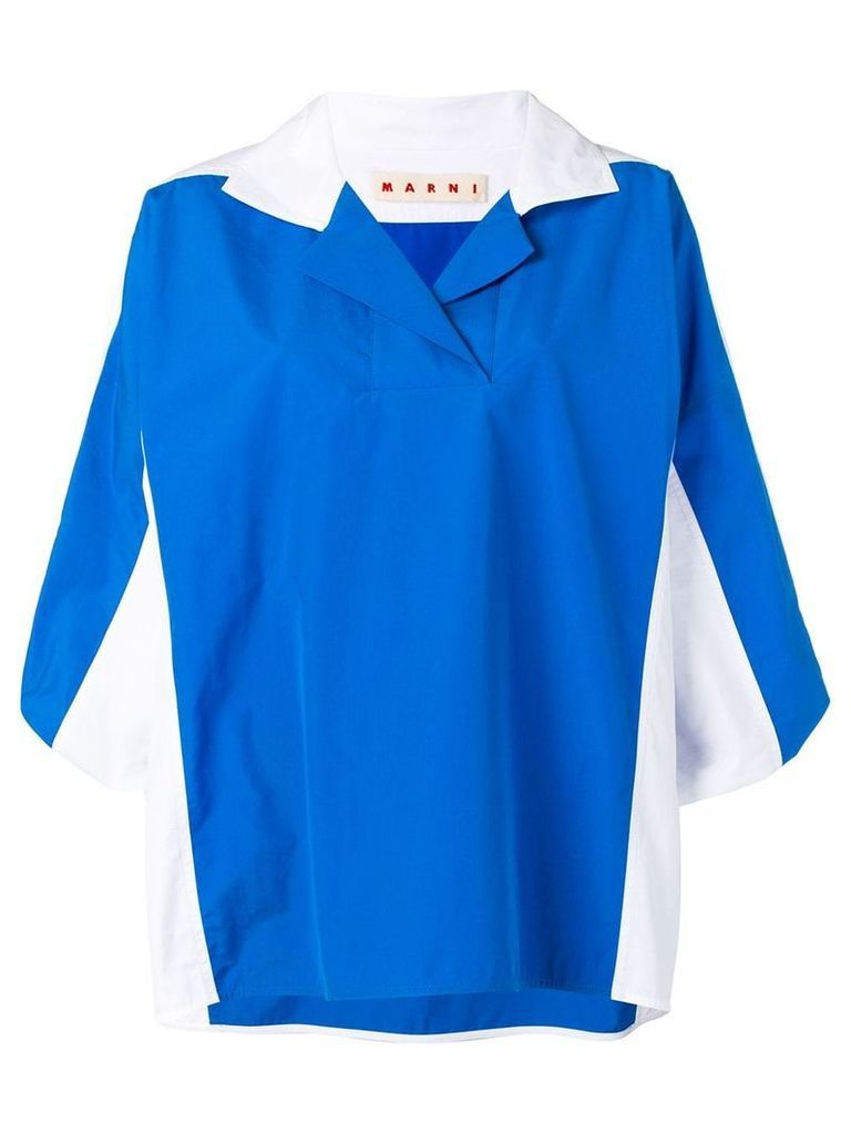 Marni colour block shirt - Blue