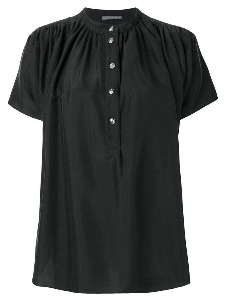Alberta Ferretti flared button blouse - Black
