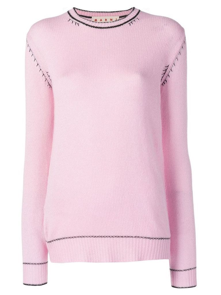 Marni contrast stitch jumper - Pink