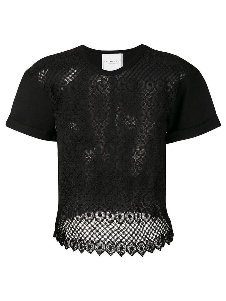 Philosophy Di Lorenzo Serafini embroidered blouse - Black