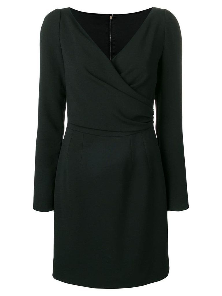 Dolce & Gabbana long sleeve wrap mini dress - Black