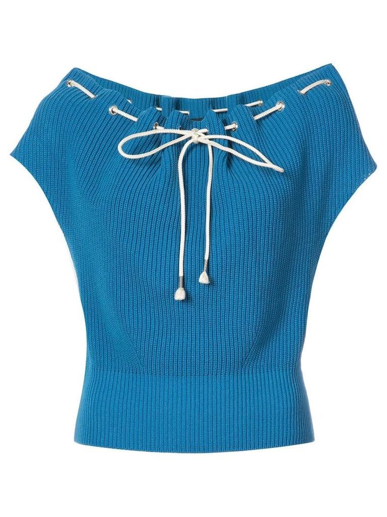 Calvin Klein 205W39nyc drawstring loose sweater - Blue