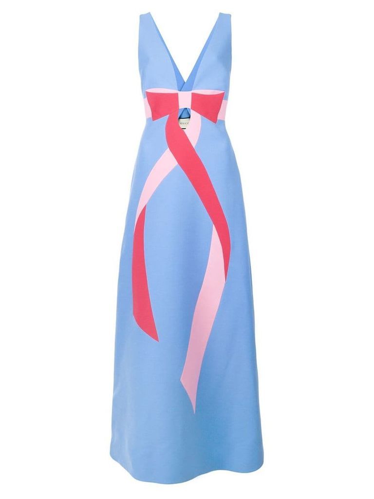 Gucci bow detail dress - Blue