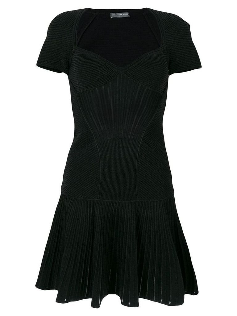 Alexander McQueen knitted mini dress - Black