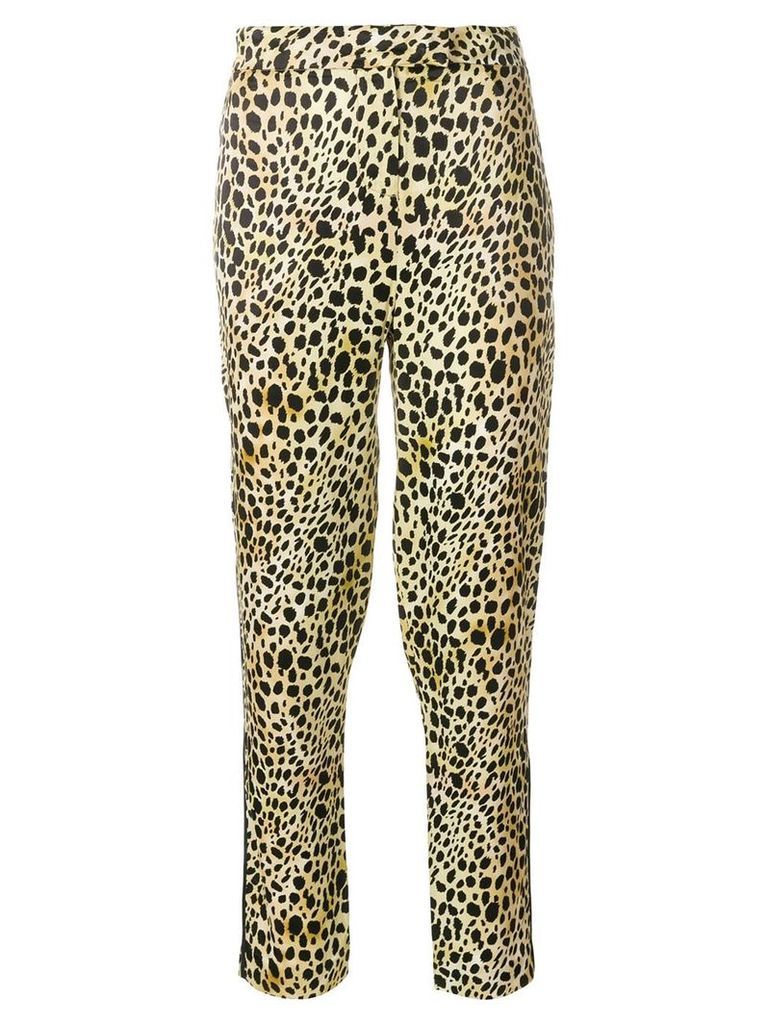 De La Vali leopard print cropped trousers - Brown