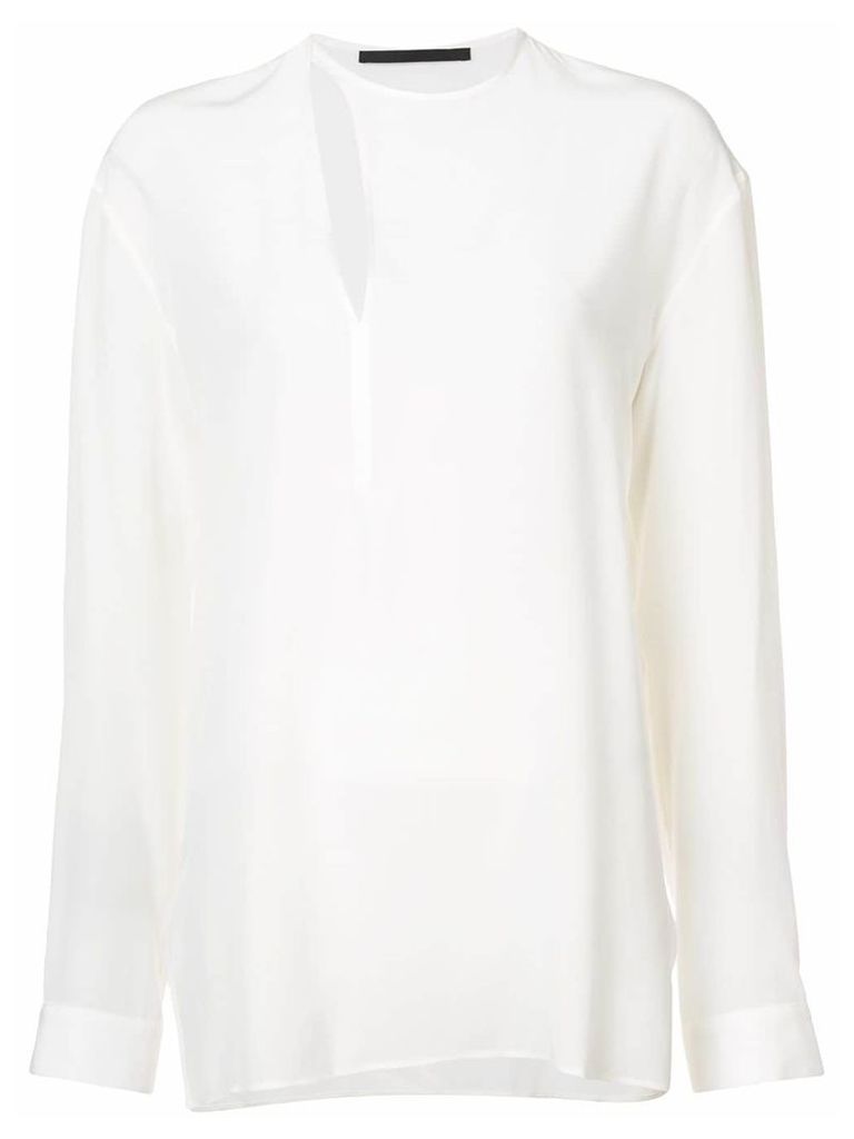 Haider Ackermann cut out detail blouse - White