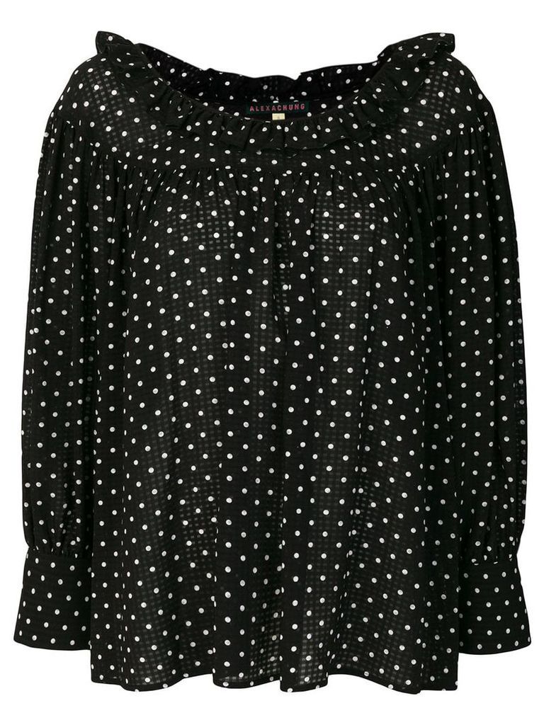 Alexa Chung polka dotted loose blouse - Black