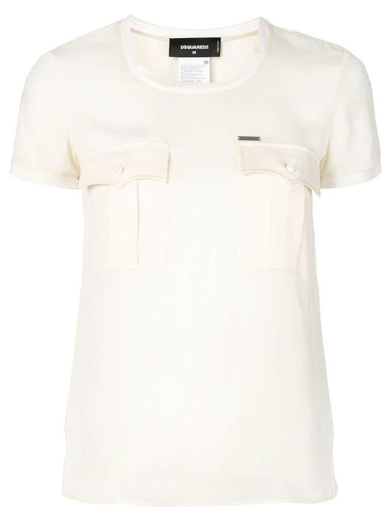 Dsquared2 pocket-detail fitted top - White