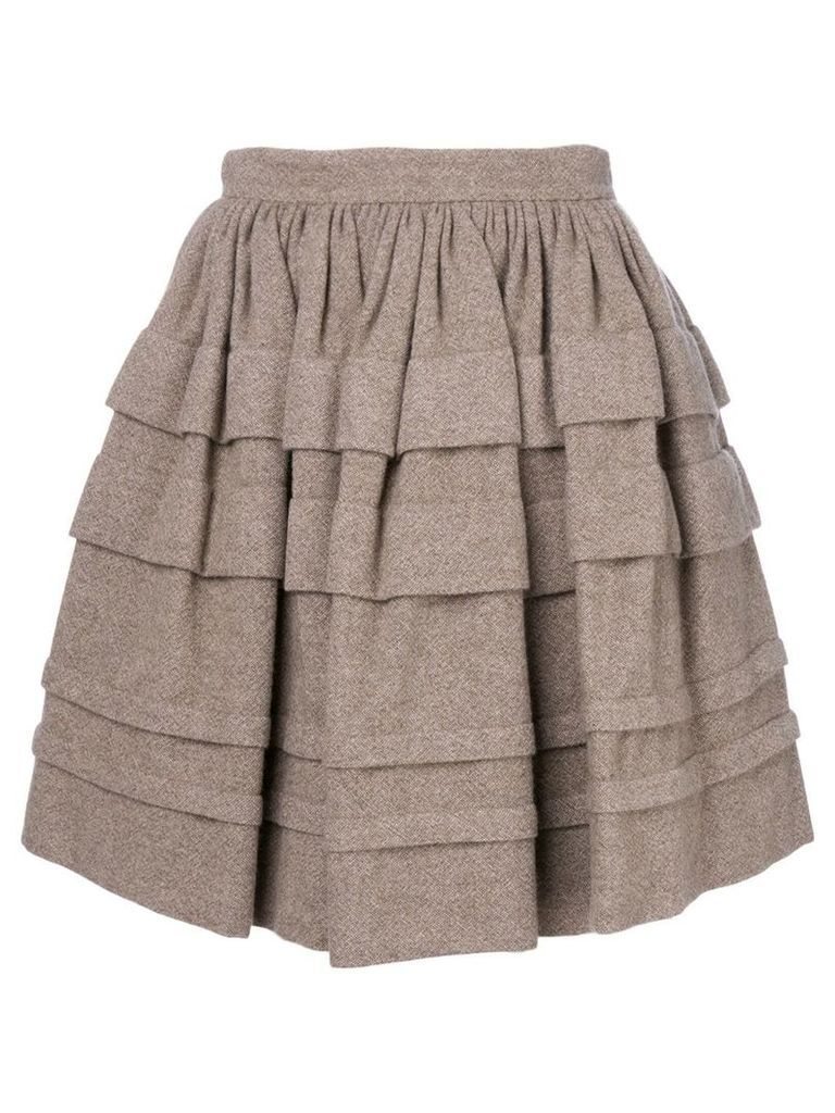 Ermanno Scervino layered mini skirt - Brown