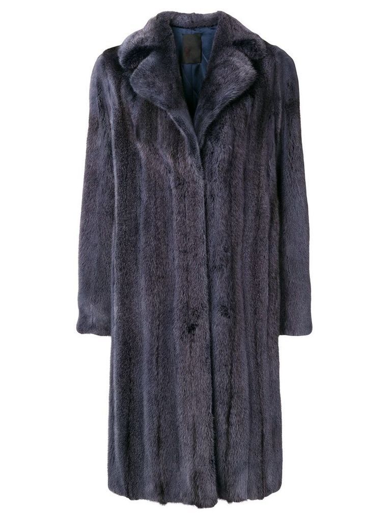Liska midi oversized coat - Blue