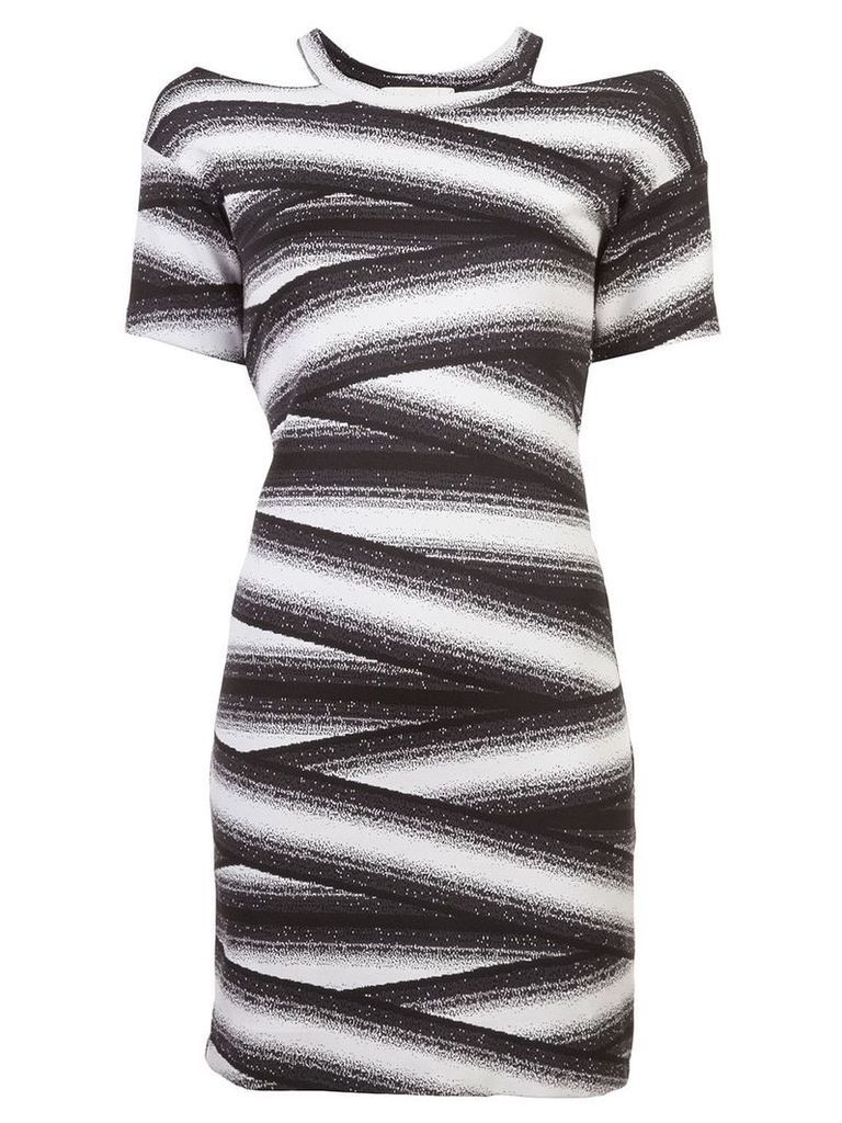 Nicole Miller bandage stripe dress - Black
