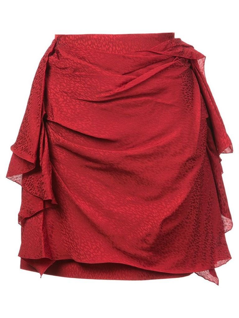 Carmen March draped mini skirt - Red