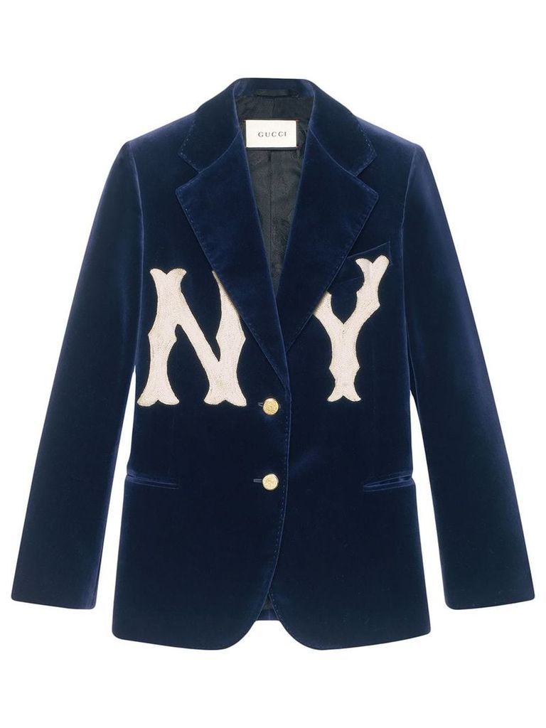 Gucci Velvet jacket with NY Yankees™ patch - Blue