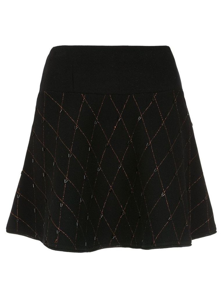 Andrea Bogosian flared knit skirt - Black