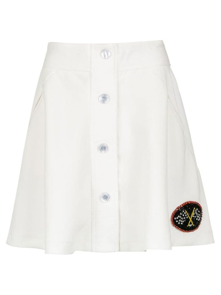 Andrea Bogosian embroidered skirt - White
