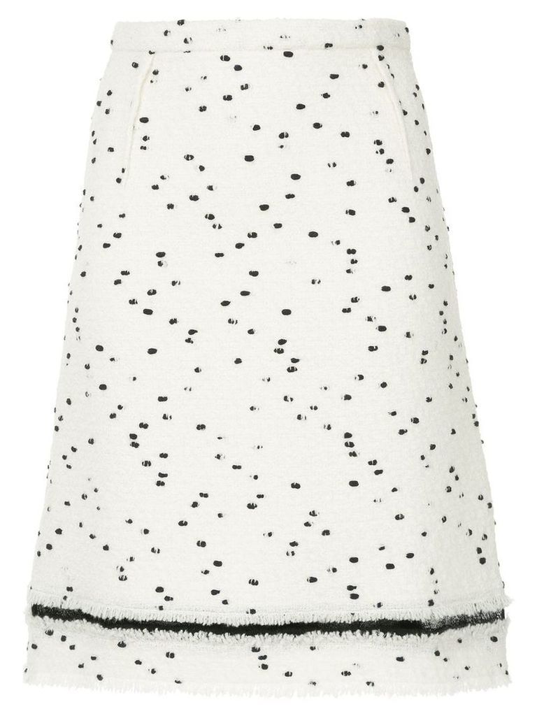 Giambattista Valli dot printed skirt - White