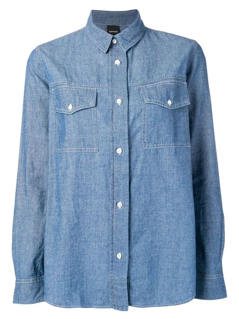 Aspesi chambray shirt - Blue