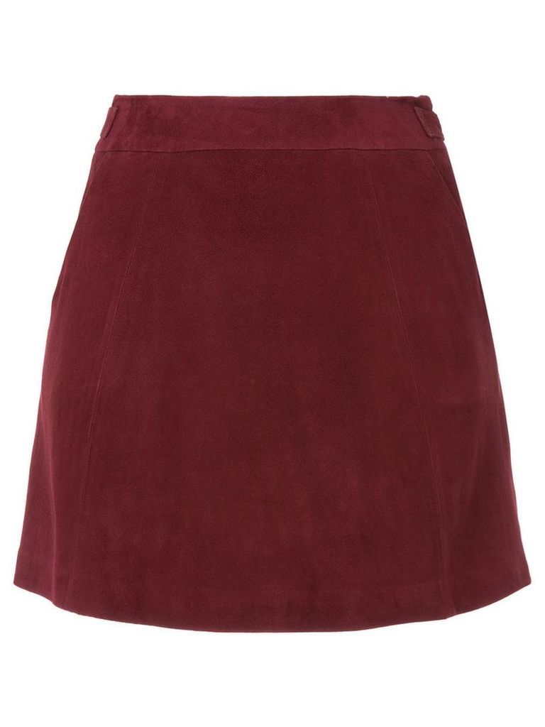 Loveless straight mini skirt - Red
