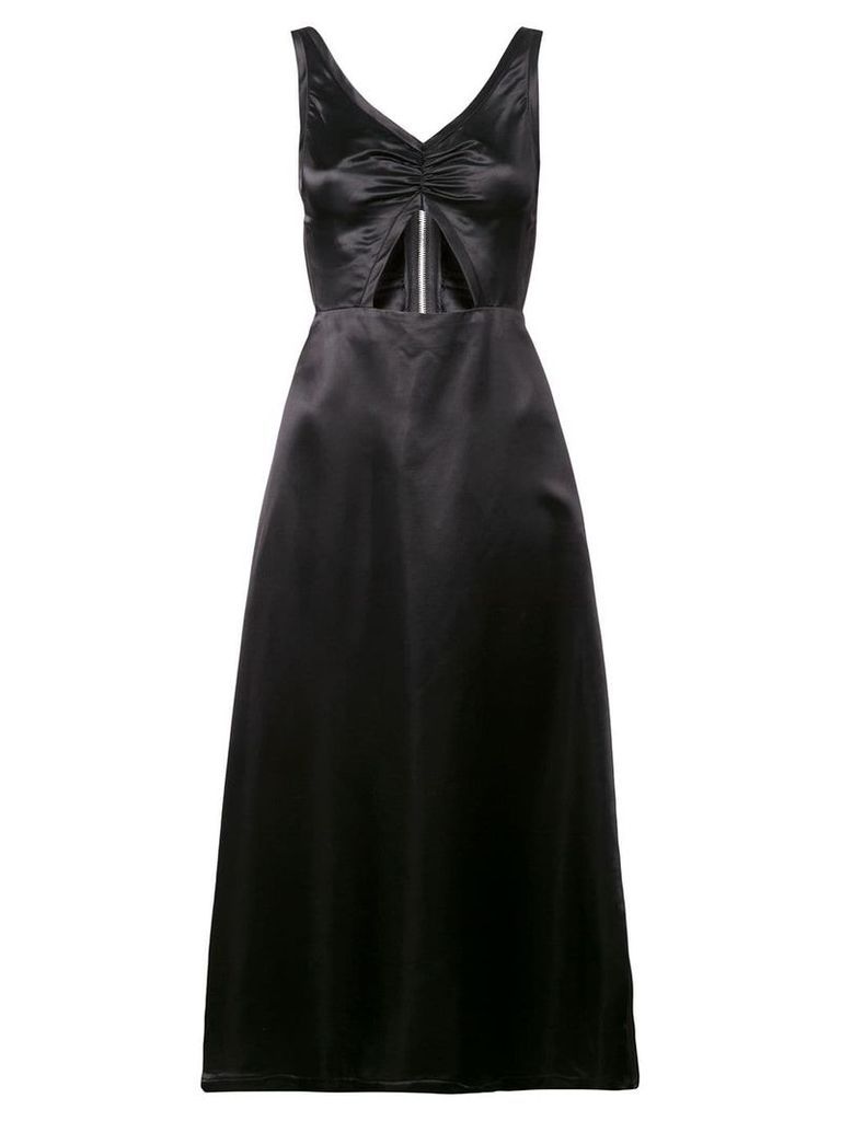 Jill Stuart satin cut out midi dress - Black
