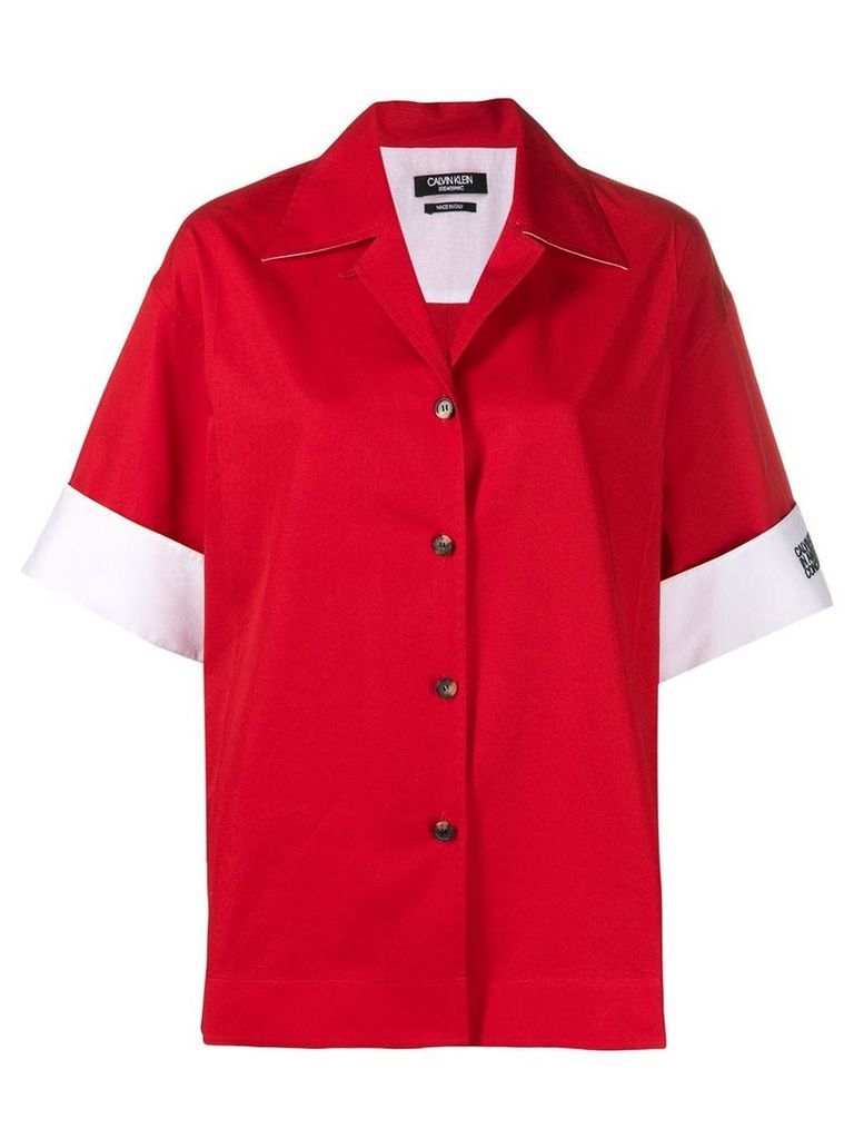 Calvin Klein 205W39nyc logo sleeve shirt - Red