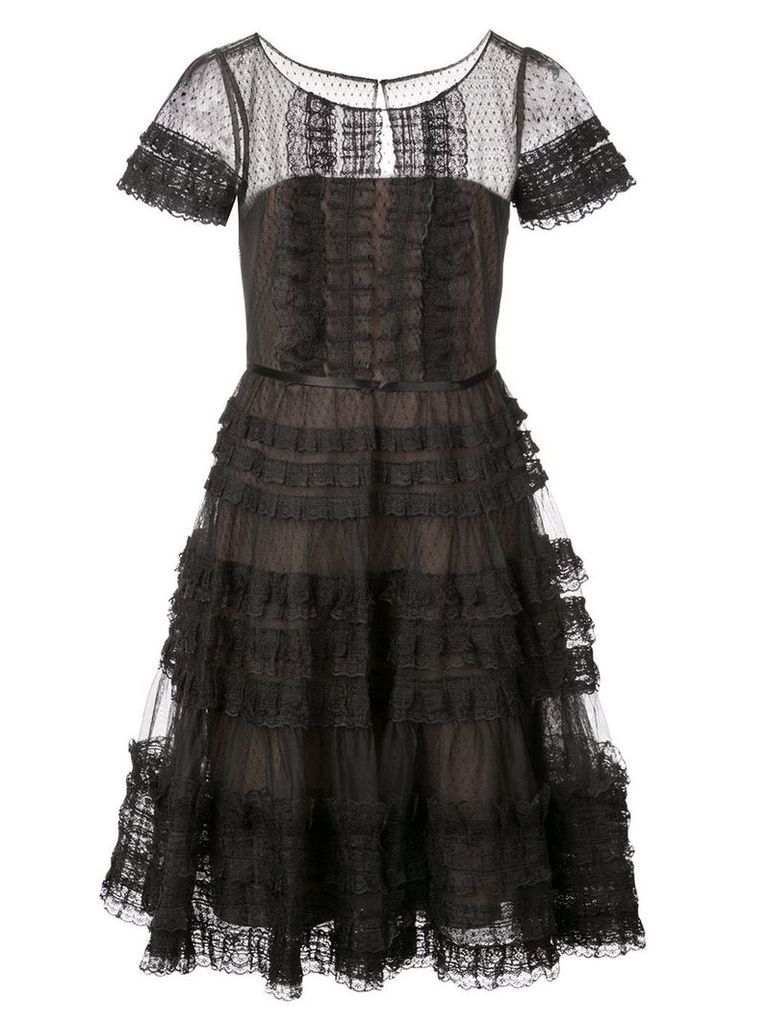 Marchesa Notte A-line dress - Black