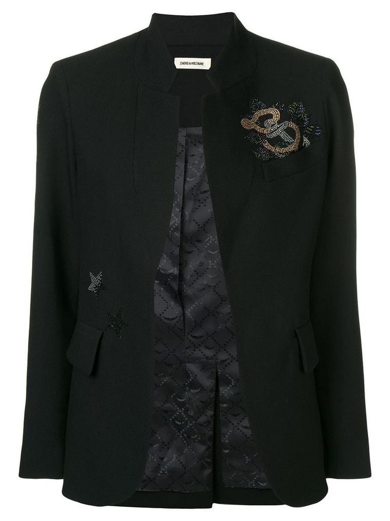 Zadig & Voltaire Very gem embellished blazer - Black