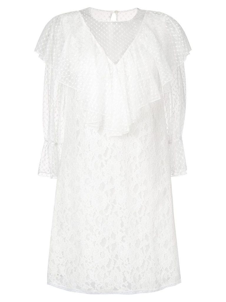 See By Chloé ruffle trim lace dress - White