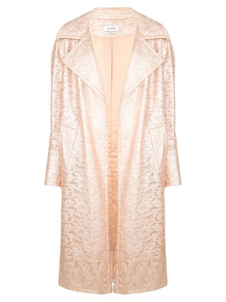 Yigal Azrouel lace trench coat - Pink
