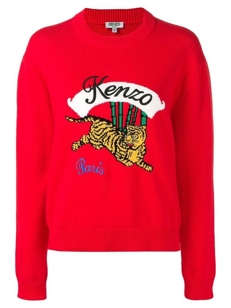 Kenzo Tiger knit jumper - Red