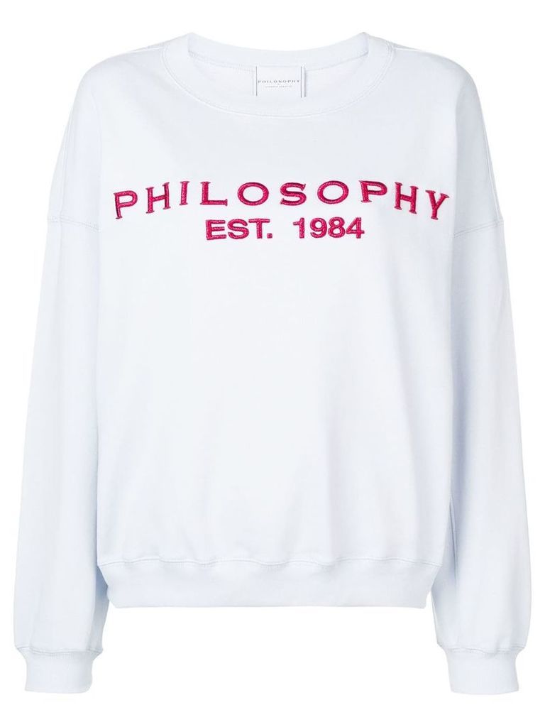 Philosophy Di Lorenzo Serafini embroidered logo sweatshirt - Blue