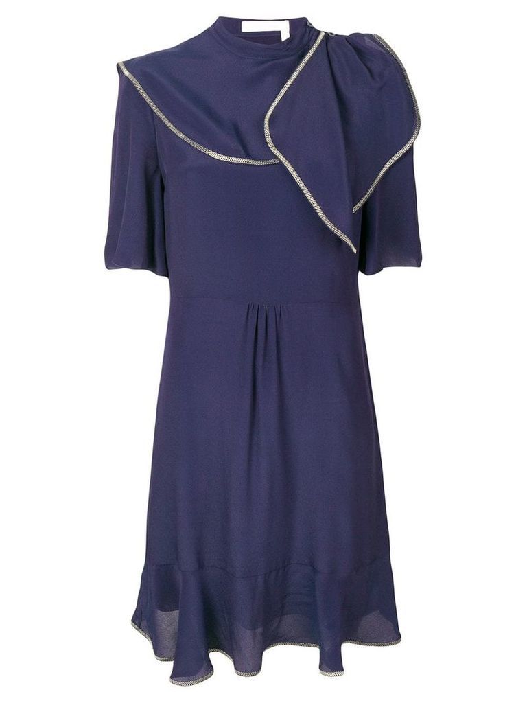 See By Chloé contrast stitching dress - Blue