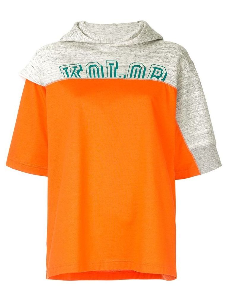 Kolor hooded T-shirt - ORANGE
