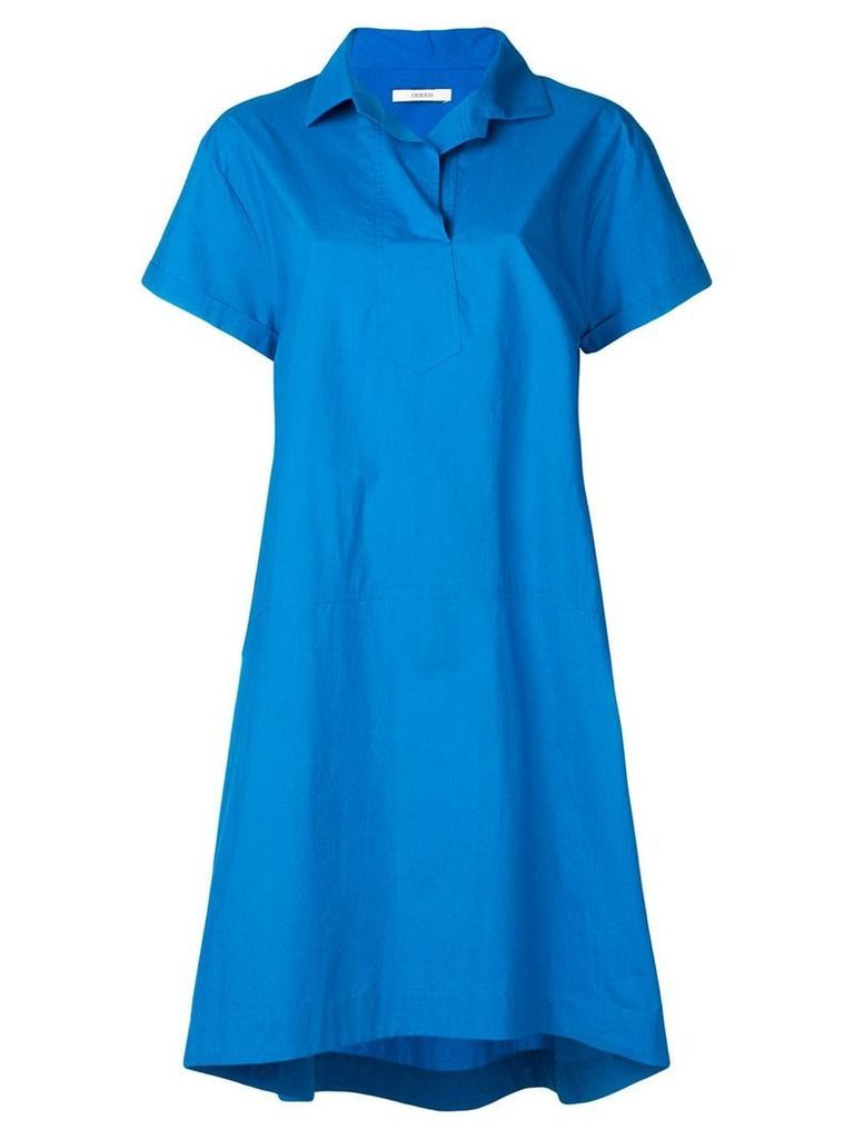 Odeeh loose polo shirt dress - Blue