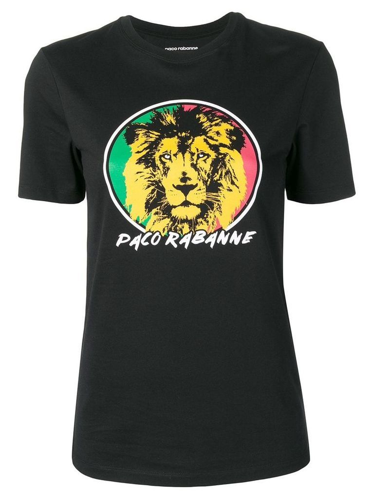 Paco Rabanne 'Lion' print T-shirt - Black
