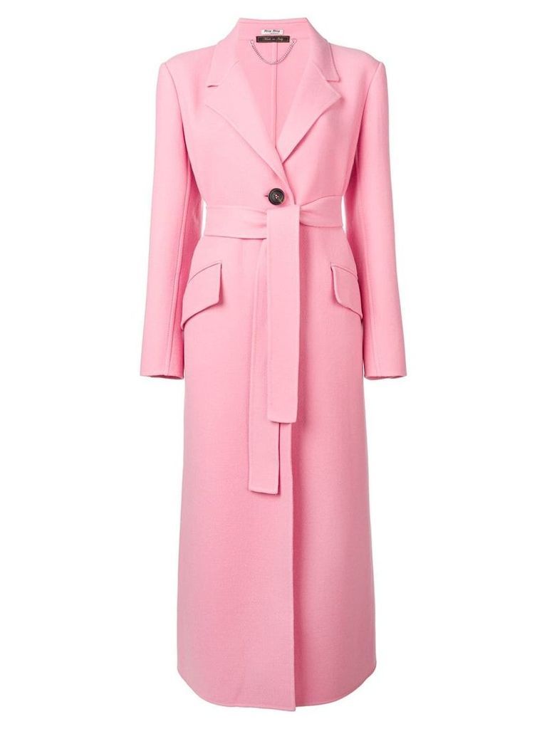 Miu Miu longline coat - Pink
