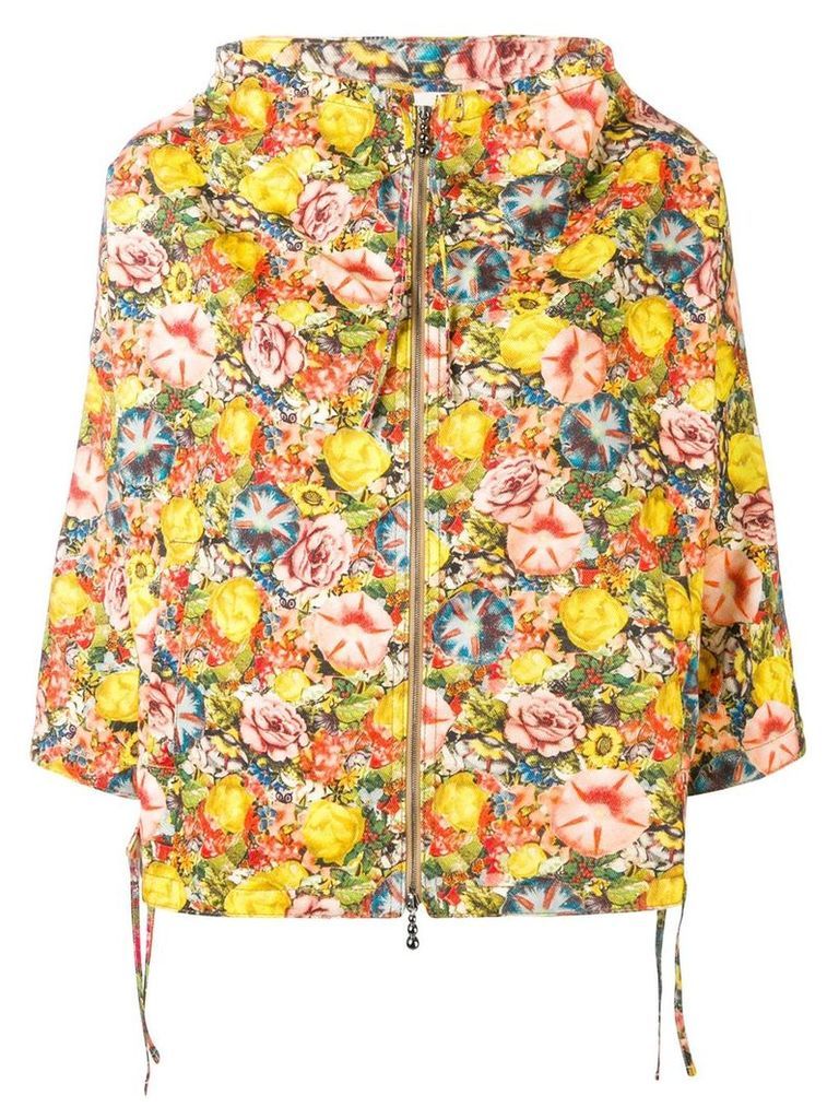 Marni floral hooded jacket - Yellow