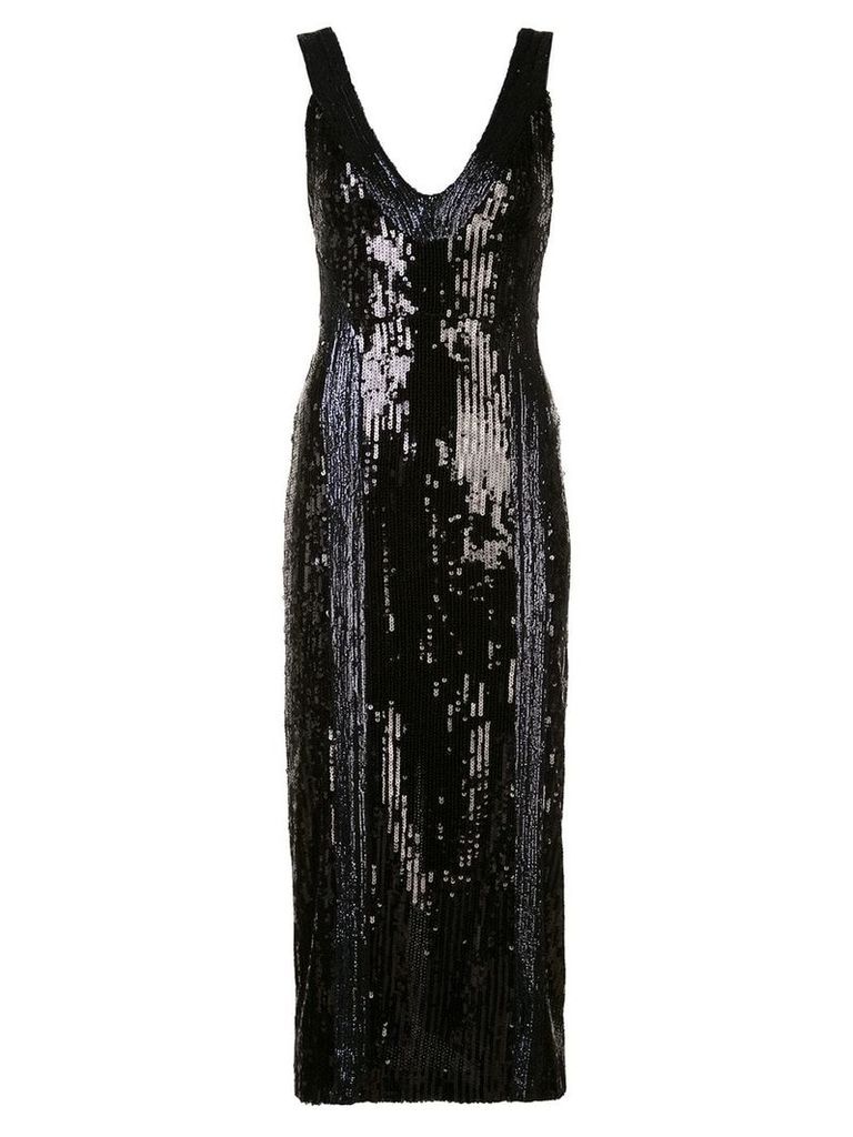 Galvan sequinned cocktail dress - Black