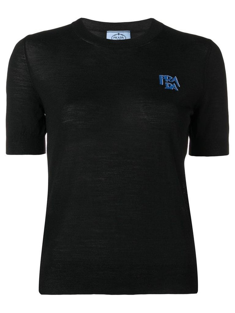 Prada chest logo T-shirt - Black