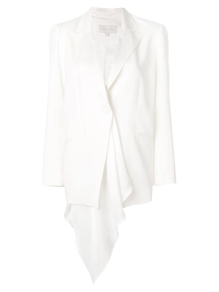 Michelle Mason drape blazer jacket - White