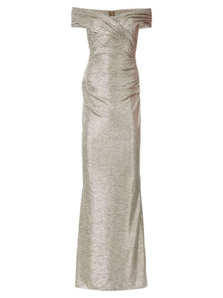 Talbot Runhof Copine3 glitter dress - Metallic