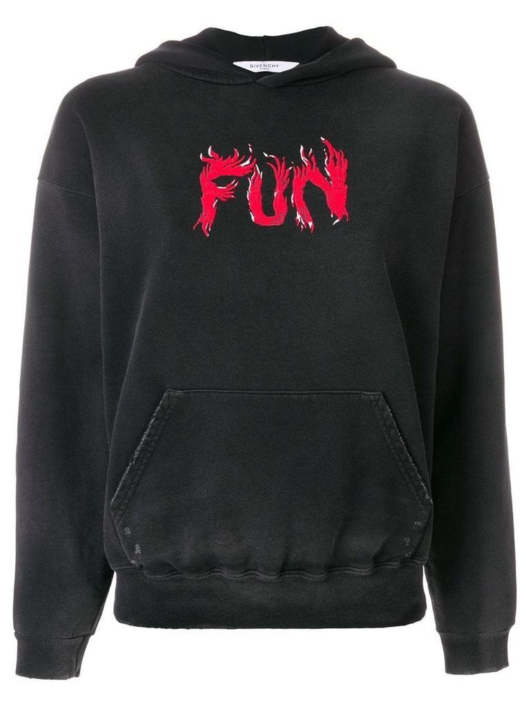Givenchy fun printed hoodie - Black